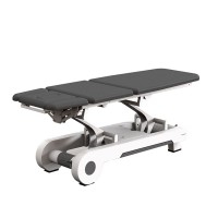 High-end electric stretcher Naggura N'RUN5: Five bodies with two motors to regulate the height and central section and Trendelenburg position High-end electric stretcher Naggura N'RUN5: Five bodies with two motors to regulate the height and central section and Trendelenburg position